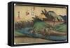 No. 25 Yawata, 1830-1844-Utagawa Hiroshige-Framed Stretched Canvas