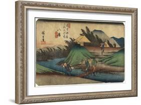 No. 25 Yawata, 1830-1844-Utagawa Hiroshige-Framed Giclee Print