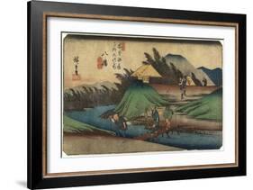 No. 25 Yawata, 1830-1844-Utagawa Hiroshige-Framed Giclee Print