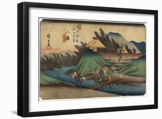 No. 25 Yawata, 1830-1844-Utagawa Hiroshige-Framed Giclee Print