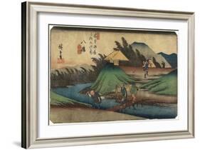 No. 25 Yawata, 1830-1844-Utagawa Hiroshige-Framed Giclee Print