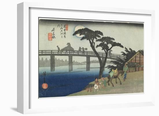 No. 28: Nagakubo, 1836-1838-Utagawa Hiroshige-Framed Giclee Print