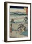 No.29 Ferry on the Tenryu River, Mitsuke, July 1855-Utagawa Hiroshige-Framed Giclee Print