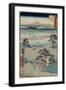 No.29 Ferry on the Tenryu River, Mitsuke, July 1855-Utagawa Hiroshige-Framed Giclee Print