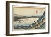 No.31: View of Lake Suwa as Seen from Shiojiri Pass, 1835-1836-Keisai Eisen-Framed Giclee Print