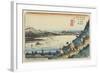 No.31: View of Lake Suwa as Seen from Shiojiri Pass, 1835-1836-Keisai Eisen-Framed Giclee Print