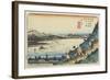 No.31: View of Lake Suwa as Seen from Shiojiri Pass, 1835-1836-Keisai Eisen-Framed Giclee Print