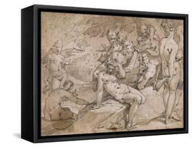 No.3146 Diana and Callisto from Ovid's `Metamorphosis`, Ii, P.442-53, C.1595-Abraham Bloemaert-Framed Stretched Canvas