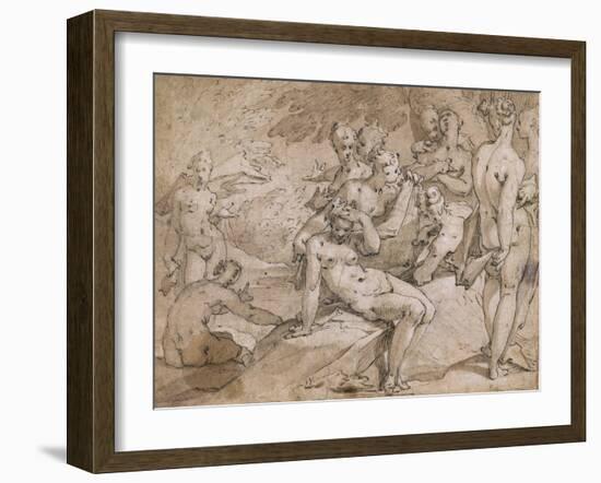 No.3146 Diana and Callisto from Ovid's `Metamorphosis`, Ii, P.442-53, C.1595-Abraham Bloemaert-Framed Giclee Print