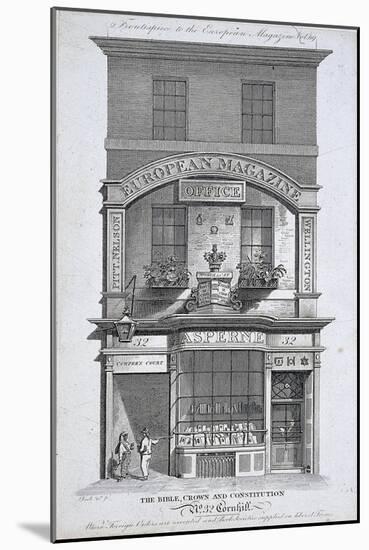 No 32 Cornhill, London, C1800-Samuel Rawle-Mounted Giclee Print