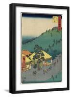 No.34 the Rest Area of Sarugababa, Futakawa, July 1855-Utagawa Hiroshige-Framed Giclee Print