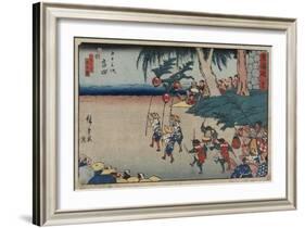 No.35 Yoshida, 1847-1852-Utagawa Hiroshige-Framed Giclee Print