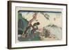 No. 36: Fountain and the Inkstone at the Torii Pass Near Yabuhara Station, 1830-1844-Keisai Eisen-Framed Giclee Print