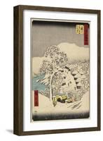 No.38 Yamanaka Village in Fujikawa, July 1855-Utagawa Hiroshige-Framed Giclee Print