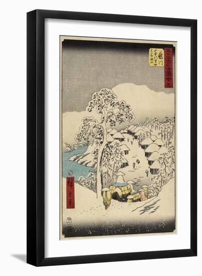 No.38 Yamanaka Village in Fujikawa, July 1855-Utagawa Hiroshige-Framed Giclee Print