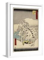 No.38 Yamanaka Village in Fujikawa, July 1855-Utagawa Hiroshige-Framed Giclee Print