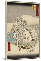 No.38 Yamanaka Village in Fujikawa, July 1855-Utagawa Hiroshige-Mounted Giclee Print