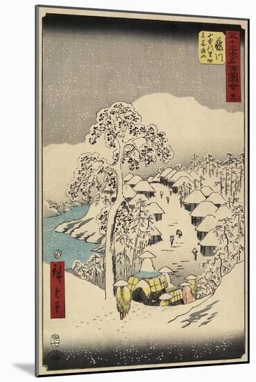 No.38 Yamanaka Village in Fujikawa, July 1855-Utagawa Hiroshige-Mounted Giclee Print