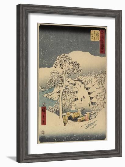 No.38 Yamanaka Village in Fujikawa, July 1855-Utagawa Hiroshige-Framed Giclee Print