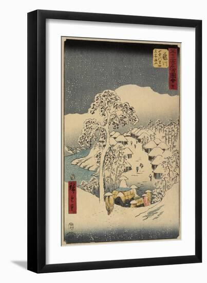 No.38 Yamanaka Village in Fujikawa, July 1855-Utagawa Hiroshige-Framed Giclee Print