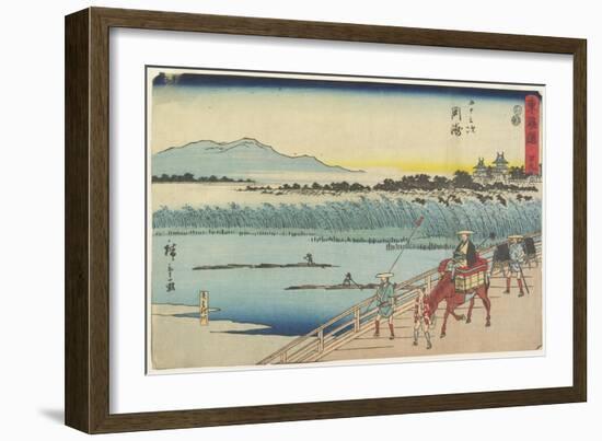 No.39 Okazaki, 1847-1852-Utagawa Hiroshige-Framed Giclee Print