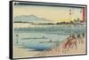 No.39 Okazaki, 1847-1852-Utagawa Hiroshige-Framed Stretched Canvas