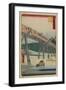 No.39 Yahagi Bridge over Yahagi River, Okazaki, July 1855-Utagawa Hiroshige-Framed Giclee Print