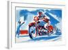 No. 4 Motorcycle-null-Framed Art Print