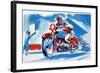 No. 4 Motorcycle-null-Framed Art Print