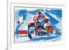 No. 4 Motorcycle-null-Framed Premium Giclee Print