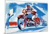 No. 4 Motorcycle-null-Mounted Premium Giclee Print