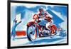 No. 4 Motorcycle-null-Framed Art Print