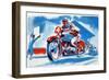 No. 4 Motorcycle-null-Framed Art Print