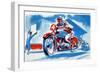 No. 4 Motorcycle-null-Framed Art Print