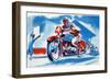 No. 4 Motorcycle-null-Framed Premium Giclee Print