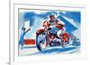 No. 4 Motorcycle-null-Framed Art Print