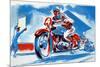 No. 4 Motorcycle-null-Mounted Art Print