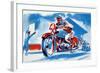 No. 4 Motorcycle-null-Framed Art Print