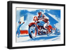 No. 4 Motorcycle-null-Framed Art Print