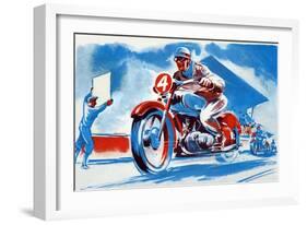 No. 4 Motorcycle-null-Framed Art Print