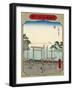 No.42 Shichirigahama Beach in Miya, 1865-null-Framed Giclee Print