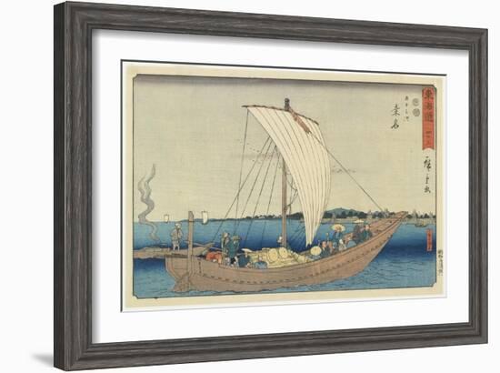 No.43: Kuwana, 1847-1852-Utagawa Hiroshige-Framed Giclee Print