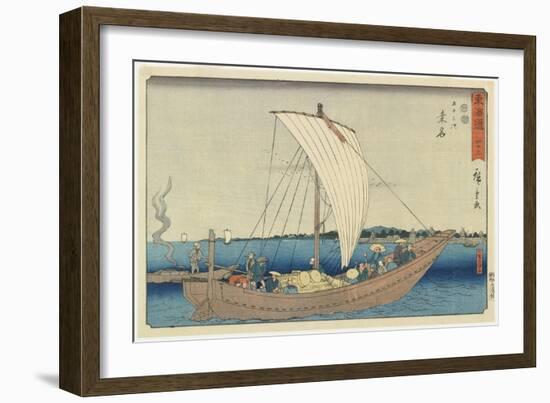 No.43: Kuwana, 1847-1852-Utagawa Hiroshige-Framed Giclee Print