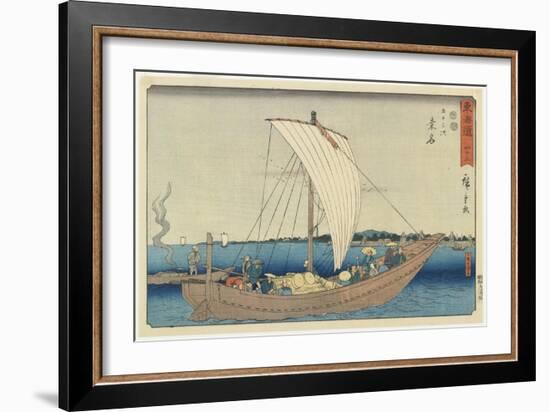 No.43: Kuwana, 1847-1852-Utagawa Hiroshige-Framed Giclee Print