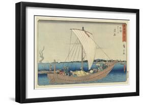 No.43: Kuwana, 1847-1852-Utagawa Hiroshige-Framed Giclee Print