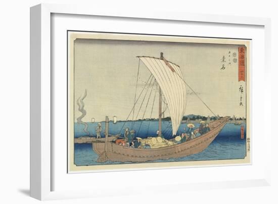 No.43: Kuwana, 1847-1852-Utagawa Hiroshige-Framed Giclee Print