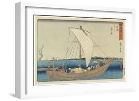 No.43: Kuwana, 1847-1852-Utagawa Hiroshige-Framed Giclee Print