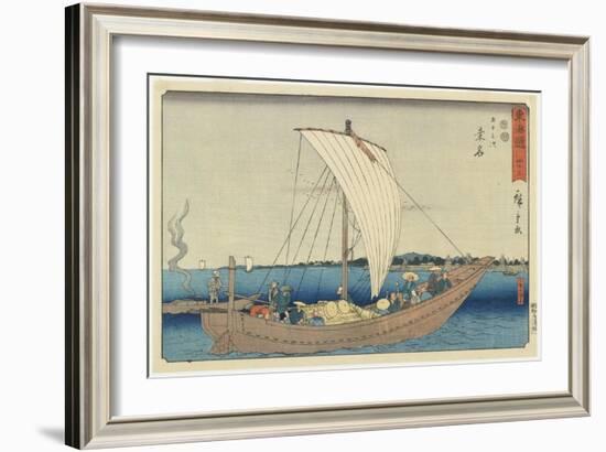 No.43: Kuwana, 1847-1852-Utagawa Hiroshige-Framed Giclee Print