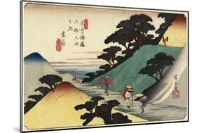 No.43 Tsumago, 1830-1844-Utagawa Hiroshige-Mounted Giclee Print