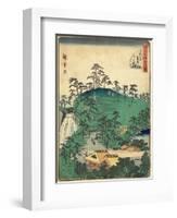 No.44 Twelve Shirines of Kumano at Tsunohazu, January 1861-null-Framed Giclee Print